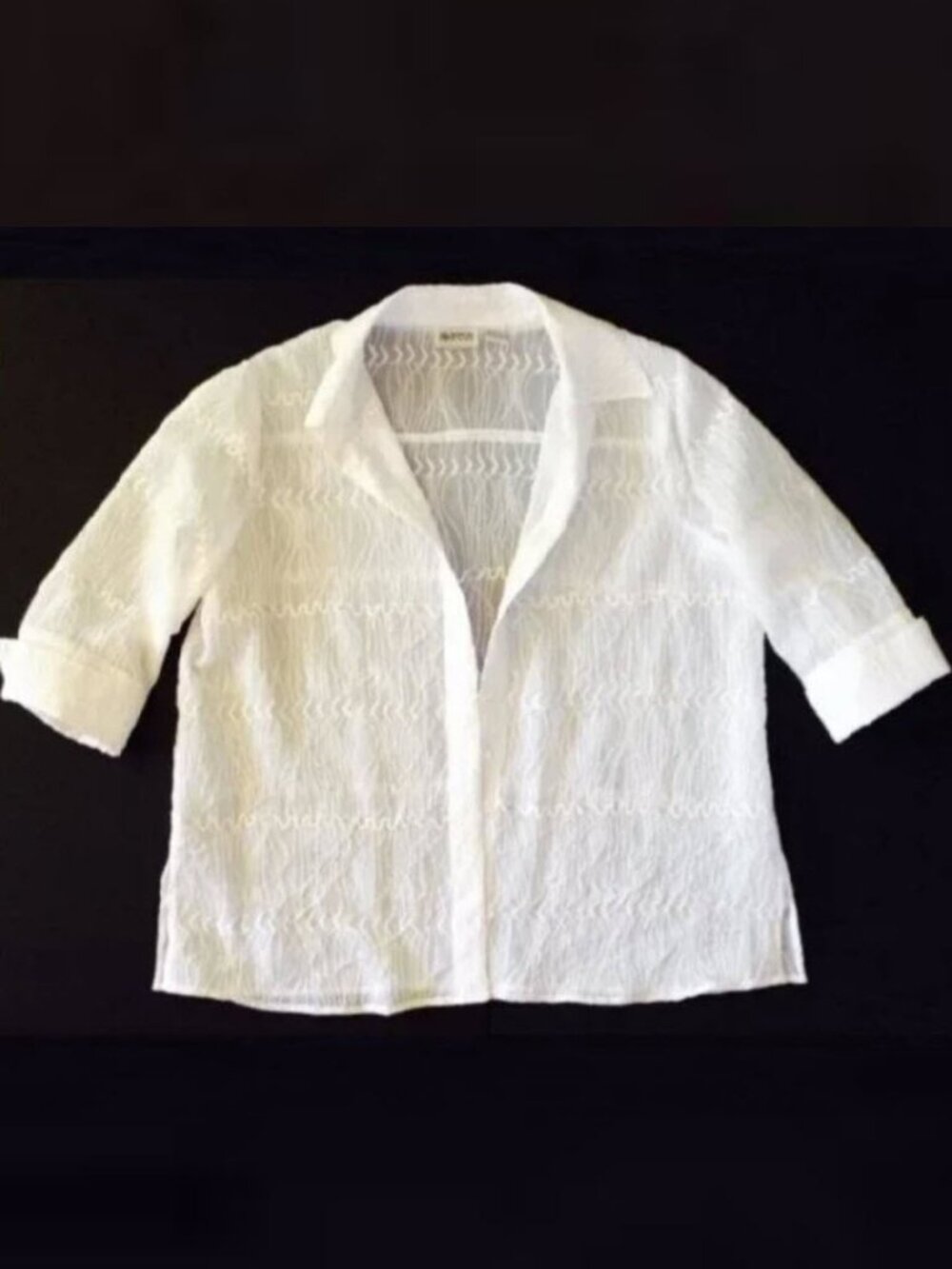 Apparenza Patterned White Blouse